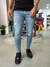 Calça Jeans Skinny Média Mini Rasgos Tin27517