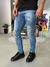 Calça Jeans Médio Rasgada Skinny com Puído na Barra Tin127684 - comprar online
