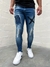 Calça Jeans Super Skinny Masculina Caveira Strass JJ