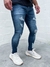 Calça Jeans Super Skinny Masculina Escura Detalhes Dourado JJ na internet