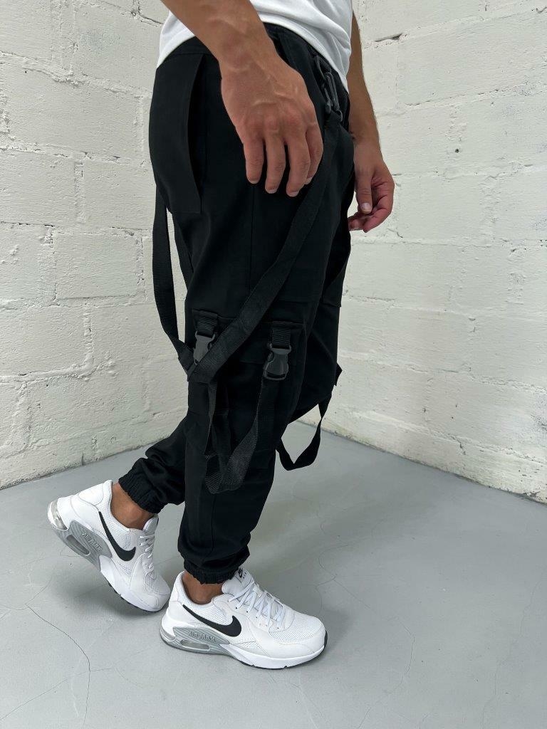 Calça jogger hotsell suspensório
