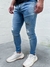Calça Jeans Super Skinny Masculina Respingos Preto JJ - comprar online