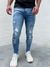 Calça Jeans Super Skinny Masculina Respingos Preto JJ