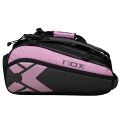 Raqueteira Street Series 2024 | NOX - Cinza / Rosa - NOX SPORT Brasil - Raquetes de Padel e Beach Tennis. Acessórios, Raqueteiras e Roupas para Padel e Beach Tennis.