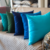 Capa de Almofada em tecido Sarja (Azul Turquesa) - loja online