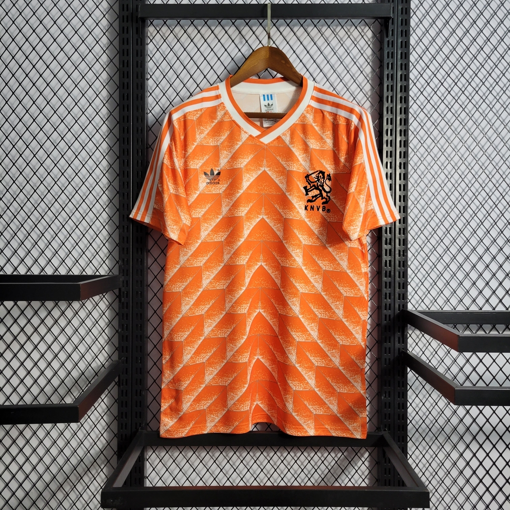 Camisa Holanda Home Retro 1988 Laranja