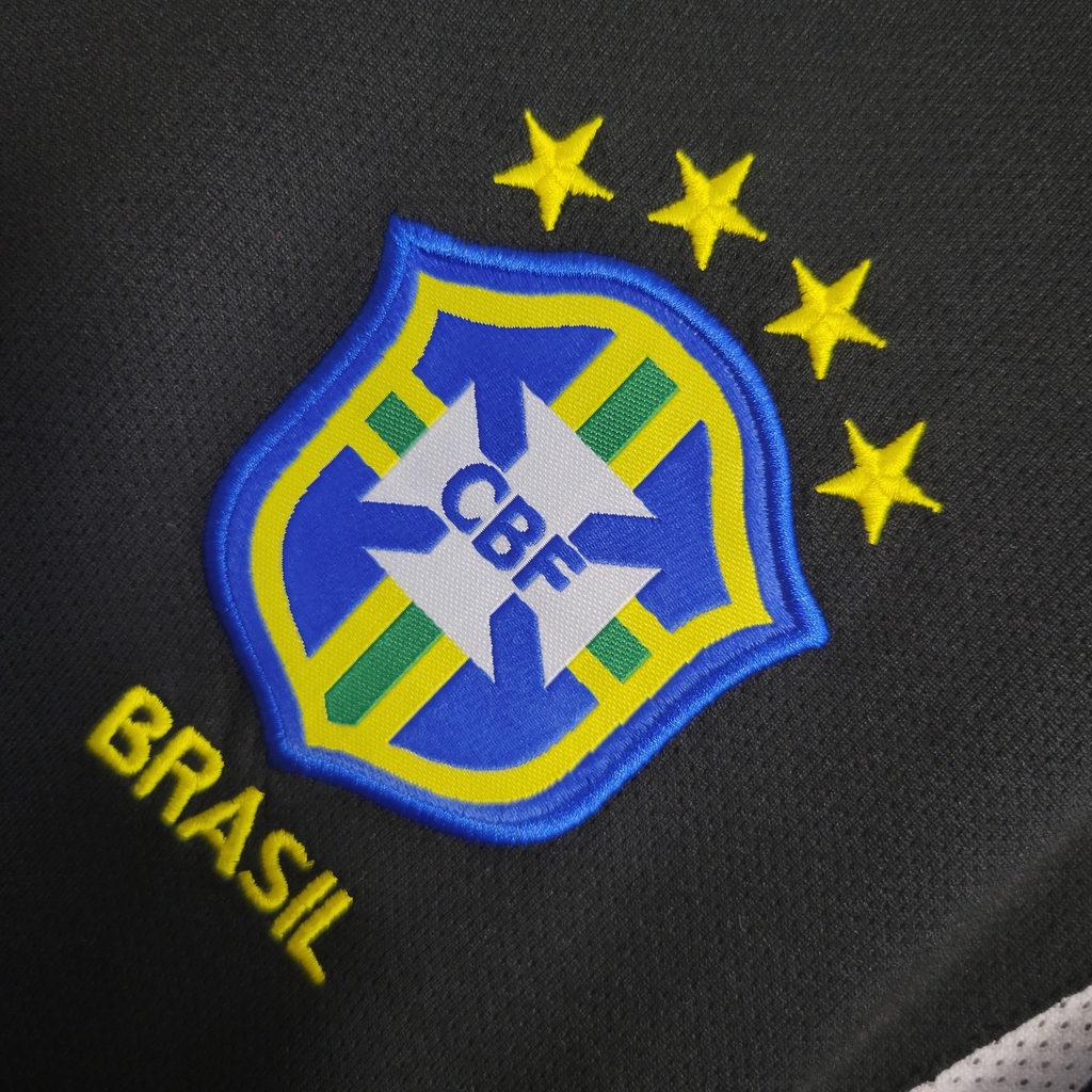 Camisa De Futebol Brasil II Rivaldo Azul Camiseta 2002 - Desconto
