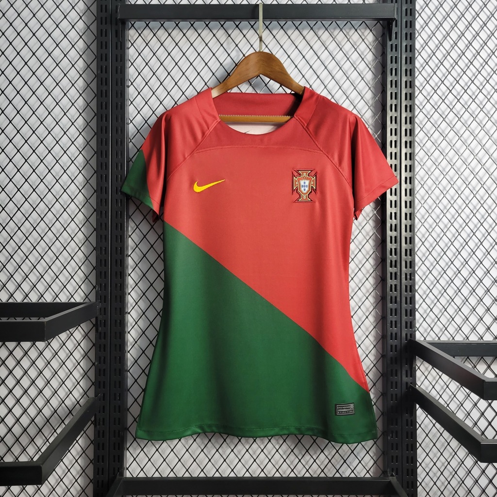 Camisa Portugal Home Copa do Mundo 2022 - Vermelha - Feminina