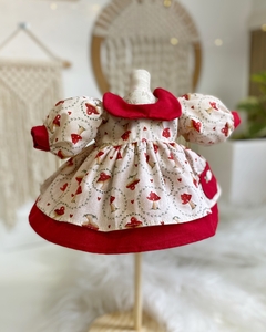 Conjunto vestido vermelho cogumelo - TK