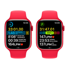 APPLE WATCH SERIES 8 GPS 41MM RED ALUMINIUM CASE WITH RED SPORT BAND