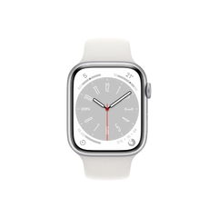 APPLE WATCH SERIES 8 GPS 41MM SILVER ALUMINUM CASE WITH WHITE SPORT BAND - comprar online