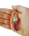 collar amuleto cuarzo aura violeta y cuarzo rosa
