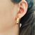 Worked Gold Hoop Earring - buy online