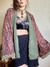 Casaco Kimono Dupla Face Aquele Abraço Verde e Terracota - comprar online