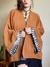 Imagem do Casaco Kimono Dupla Face Aquele Abraço Caramelo e Azul