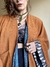 Casaco Kimono Dupla Face Aquele Abraço Caramelo e Azul - comprar online