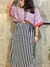 Blusa Cropped Mini Kimono Retrô Lilás na internet