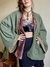 Casaco Kimono Dupla Face Aquele Abraço Verde e Terracota na internet