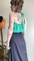Blusa Cropped Alcinha Verde Bandeira - comprar online
