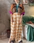Blusa Cropped Kimono Xadrez Paisley - comprar online