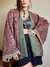 Casaco Kimono Dupla Face Aquele Abraço Verde e Terracota - Tropicália