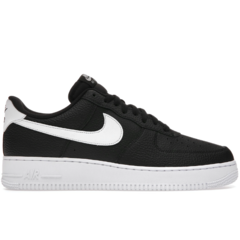 Nike Air Force 1 Low Black White Pebbled Leath