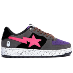 BAPE STA BLACK GREY PINK SUEDE