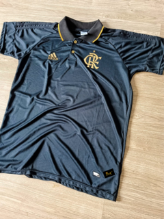 Flamengo Polo Preta Adidas Dourado - comprar online