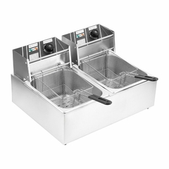 Fritadeira Elétrica 2 Cubas Aço Inox 12 Litros 220v 6000W C/ Selo do inmetro - Loja Balancer