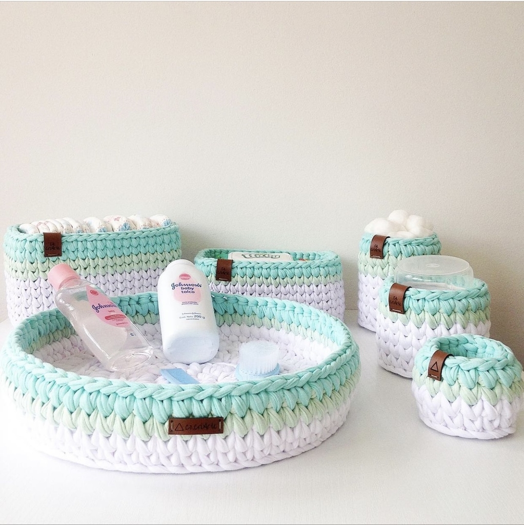 Kit-Higiene Bebê de Crochê Co.Criarte - CO.CRIARTE
