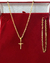 Conjunto Corrente Cadeado + Pulseira + Pingente (Cruz 08-Pequeno de Brinde!) - loja online