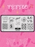PINK MASK Placa de Stamping Tattoos #24