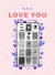 PINK MASK Placa de Stamping Love You #35