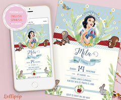 Snow White Invitation - Snow White Birthday Invitation - Snow White - Birthday Invite