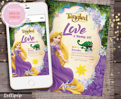 Rapunzel Princess Disney Digital Invitation - Princess Birthday Invitation