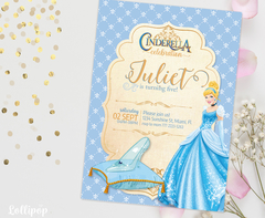 Cinderella princess Digital Party Invitation - buy online