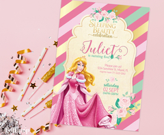 Princess Aurora Digital Birthday Invitation - buy online
