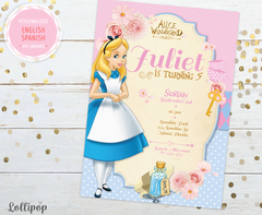 Alice in wonderland Birthday Invitation - buy online