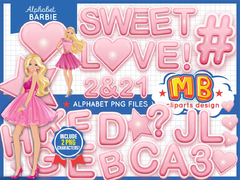 Barbie PNG alphabet clipart