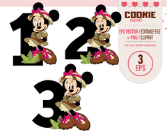 Safari Minnie Mouse Clipart, EPS & PNG Clip Art, First Minnie Mouse Birthday