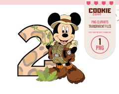 Safari Mouse Clipart, EPS & PNG Clip Art Files, Mickey Mouse Birthday