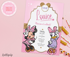 Minnie & Daisy Digital Party Invitation - buy online