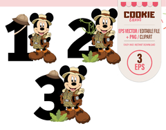 Safari Mouse Clipart, EPS & PNG Clip Art, First Mickey Mouse Birthday on internet