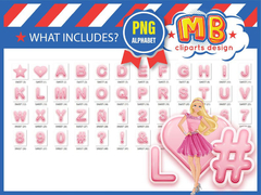 Barbie PNG alphabet clipart on internet