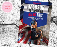 Captain America Digital Party Invitation - buy online