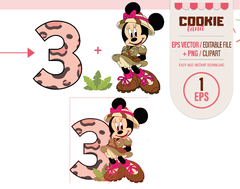 Safari Minnie Mouse Clipart, EPS & PNG Clip Art, First Minnie Mouse Birthday animal print - online store