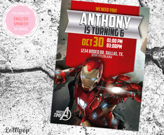 Ironman Digital Party Invitation - buy online