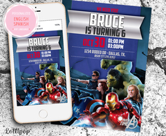 Avengers Digital Party Invitation