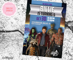 Guardian of the galaxy Digital Party Invitation - buy online