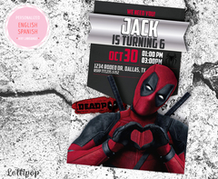 Deadpool Digital Party Invitation - buy online